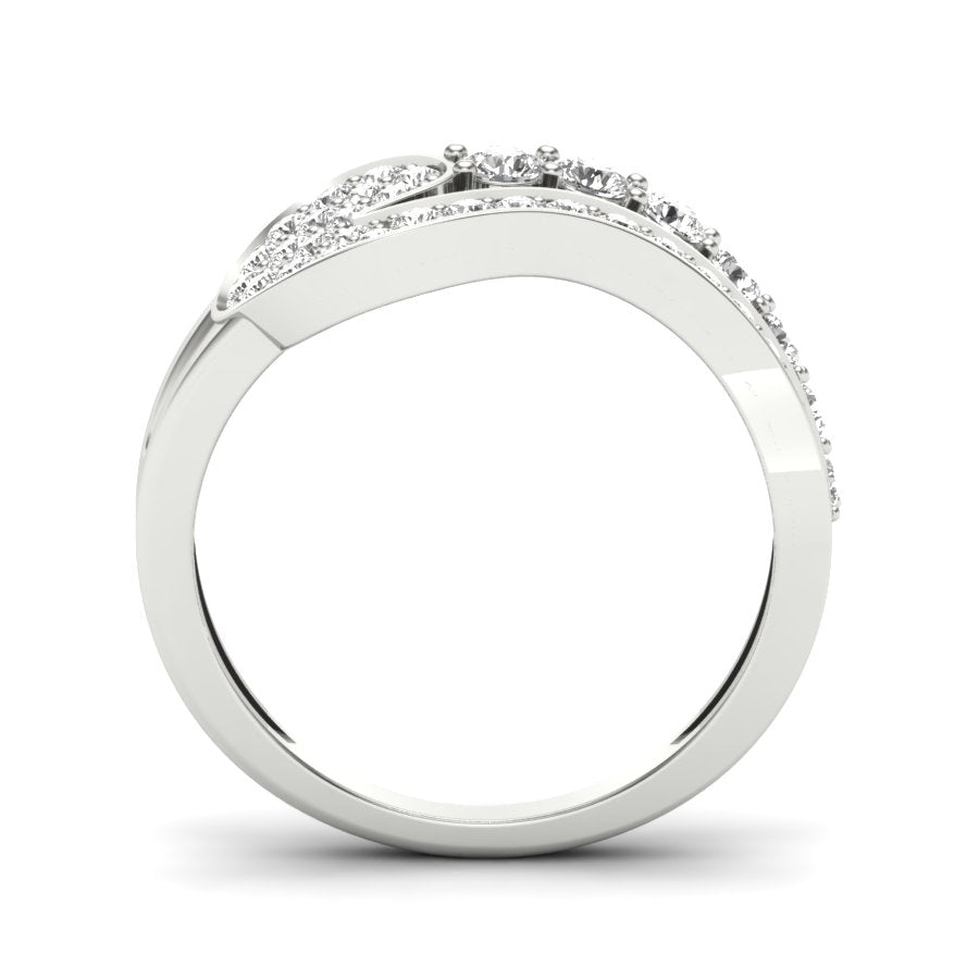 0.57 TW Unique Ring Prong Set Ring Round Cut Lab Grown Diamond Ring Wedding ring Bridal Ring Engagement ring PR503