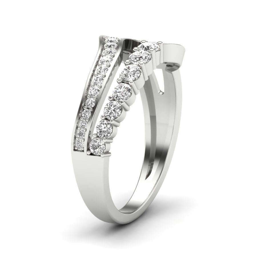 0.57 TW Unique Ring Prong Set Ring Round Cut Lab Grown Diamond Ring Wedding ring Bridal Ring Engagement ring PR503