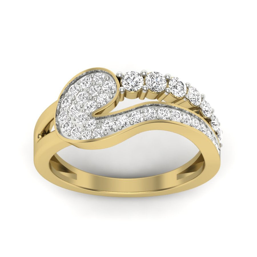 0.57 TW Unique Ring Prong Set Ring Round Cut Lab Grown Diamond Ring Wedding ring Bridal Ring Engagement ring PR503