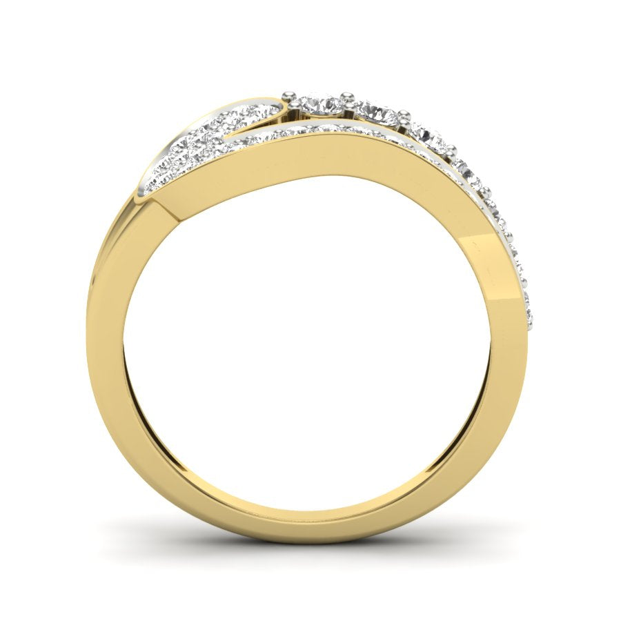 0.57 TW Unique Ring Prong Set Ring Round Cut Lab Grown Diamond Ring Wedding ring Bridal Ring Engagement ring PR503