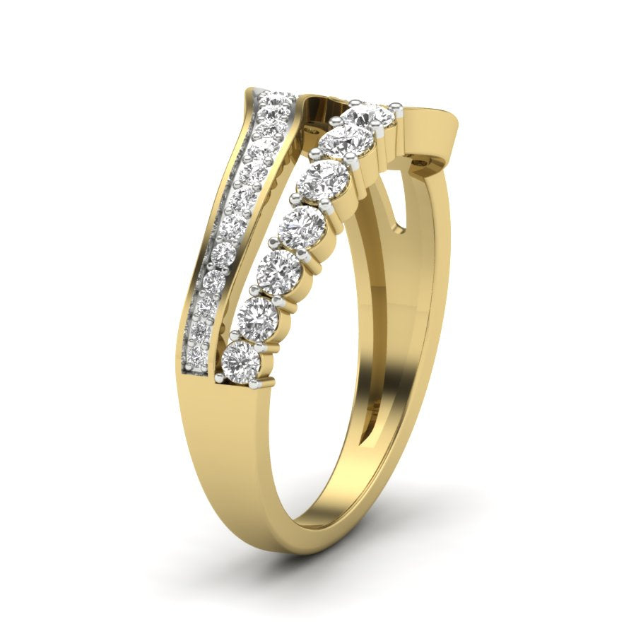 0.57 TW Unique Ring Prong Set Ring Round Cut Lab Grown Diamond Ring Wedding ring Bridal Ring Engagement ring PR503