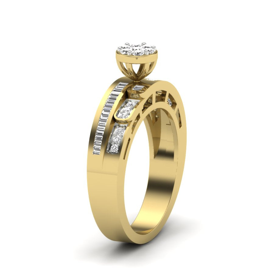 0.57 TW Double Row Eternity Band Round Cut Lab Grown Diamond Band Engagement Band Prong set Band For Bridal Wedding Band PR504