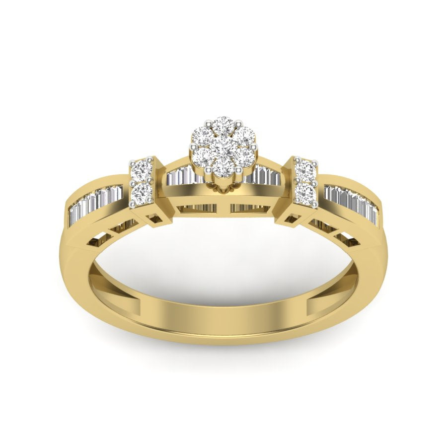 0.35 TW Half Eternity Band Round Cut Lab Grown Diamond Band Engagement Band Channel & Prong set Band For Bridal Wedding Band PR506