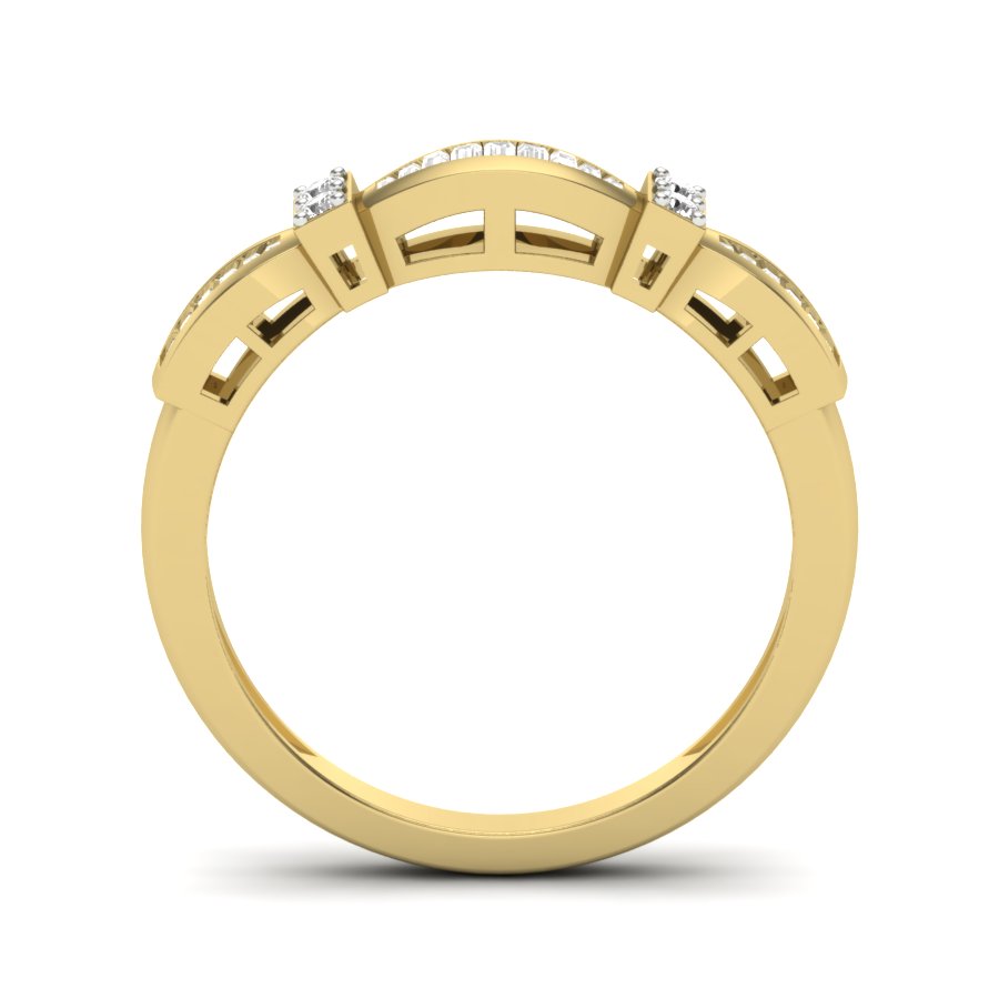 Half Eternity Band 0.26 TW Round Cut Lab Grown Diamond Band Engagement Band Channel & Prong set Band For Bridal Wedding Band PR507