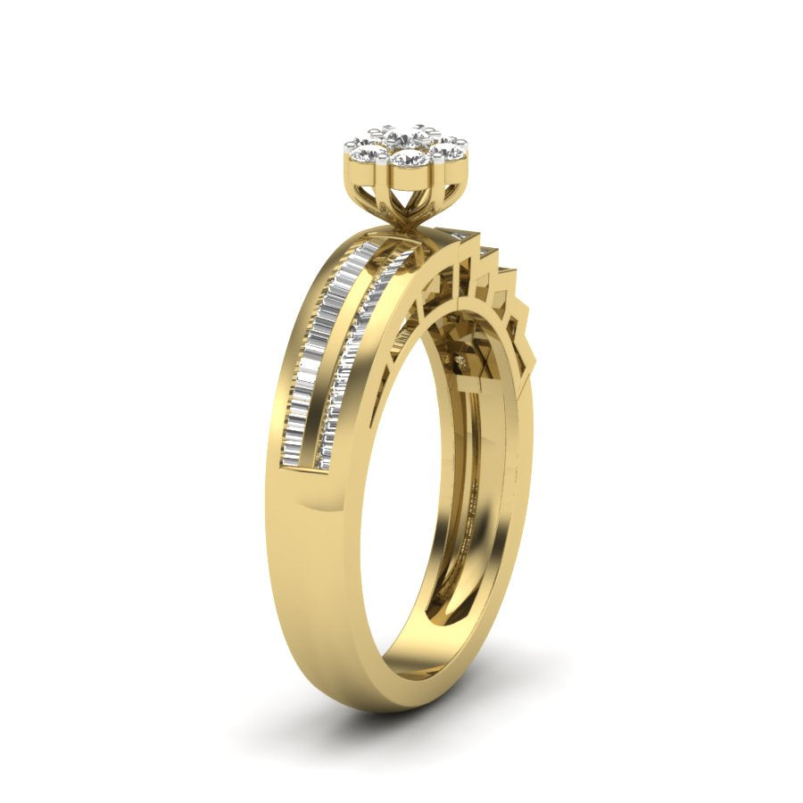 0.58 TW Double Row Half Eternity Band Round Cut Lab Grown Diamond Band Engagement Band Channel & Prong set Band For Bridal Wedding Band PR508