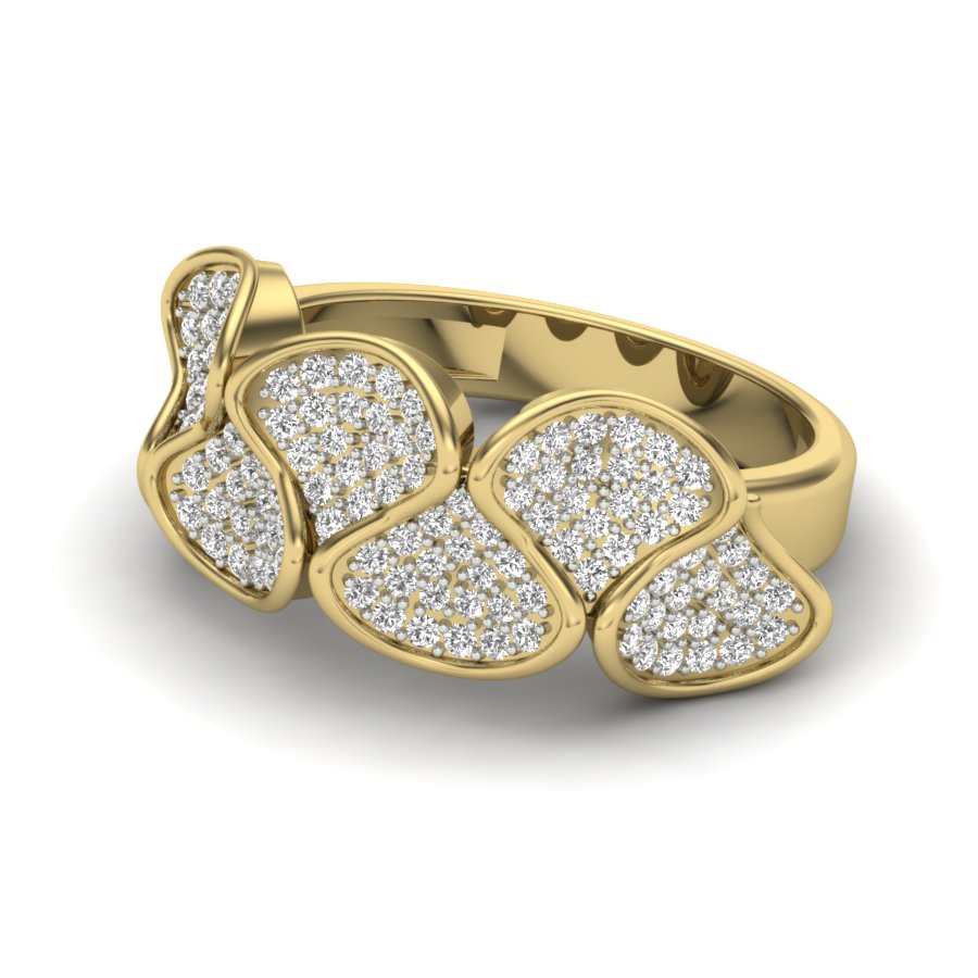 Antique Design Ring 0.65 TW Unique wedding engagement ring Round Cut Lab Grown Diamond Ring Prong setting With Gold Ring PR511