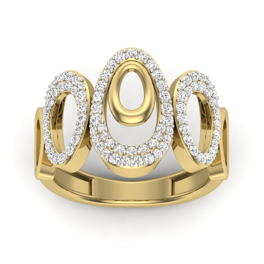 0.50 TW Unique Deign Round Cut Lab Grown Diamond Ring Engagement Ring Prong Set band Wedding Ring PR513