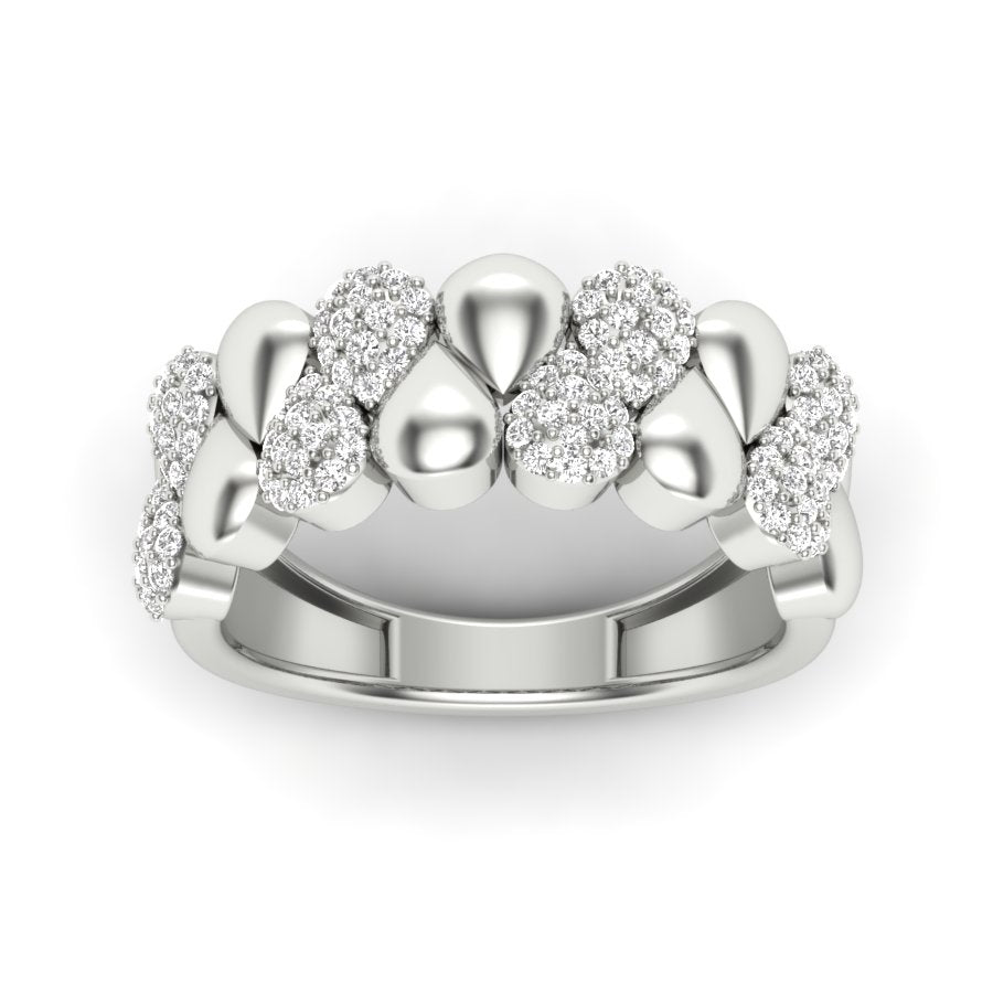 Unique Design Ring 0.42 TW Round Cut Lab Grown Diamond Ring Engagement Ring Prong Setting Design Ring Wedding Ring PR519