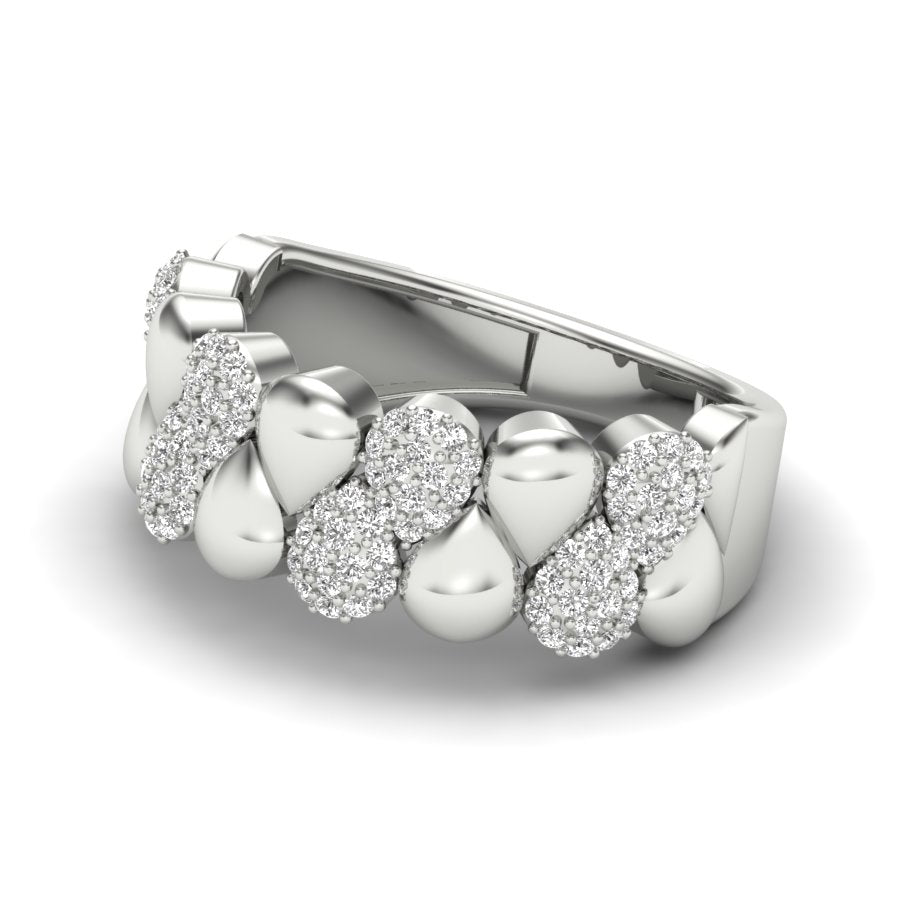 Unique Design Ring 0.42 TW Round Cut Lab Grown Diamond Ring Engagement Ring Prong Setting Design Ring Wedding Ring PR519