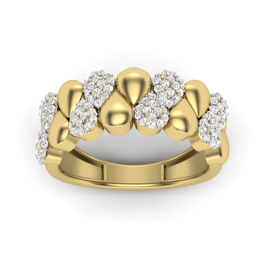 Unique Design Ring 0.42 TW Round Cut Lab Grown Diamond Ring Engagement Ring Prong Setting Design Ring Wedding Ring PR519