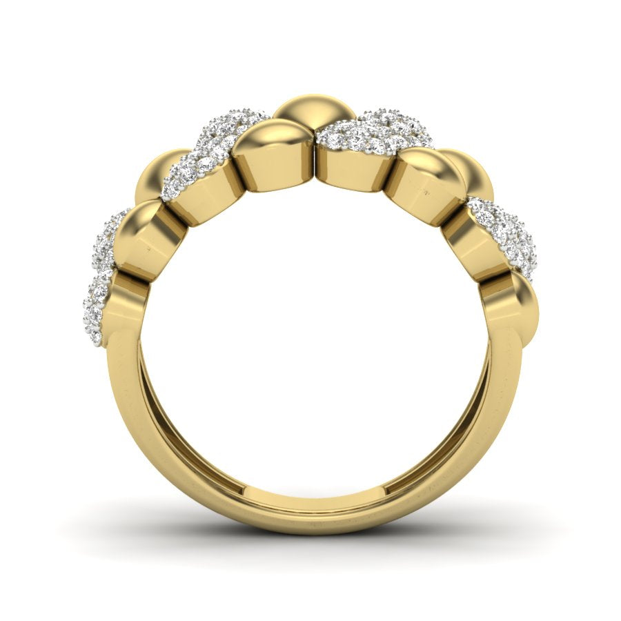 Unique Design Ring 0.42 TW Round Cut Lab Grown Diamond Ring Engagement Ring Prong Setting Design Ring Wedding Ring PR519