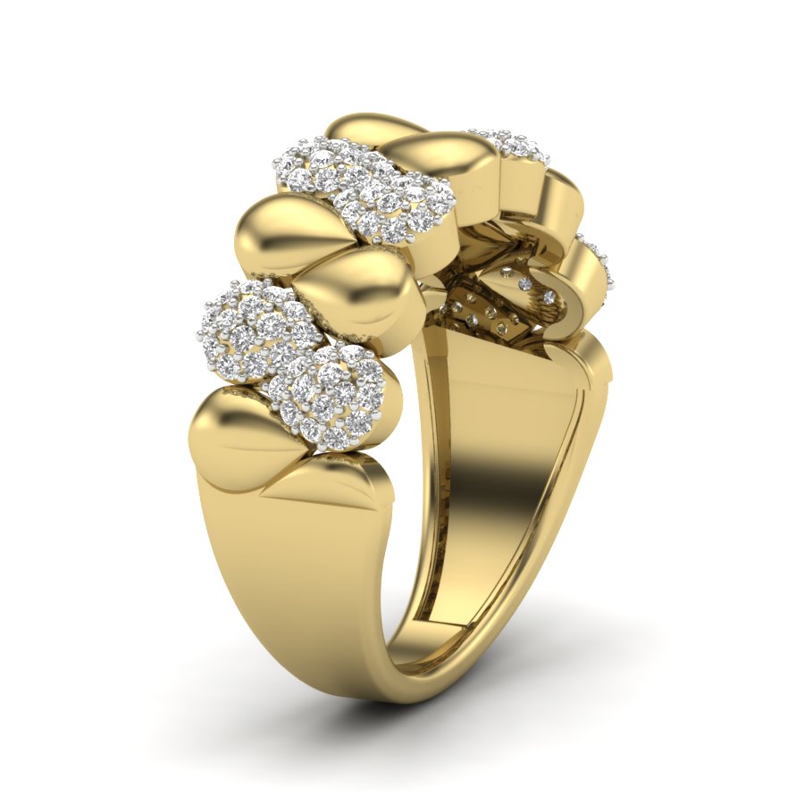 Unique Design Ring 0.42 TW Round Cut Lab Grown Diamond Ring Engagement Ring Prong Setting Design Ring Wedding Ring PR519