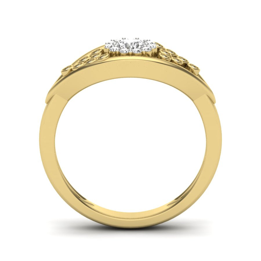 0.33 TW Unique Design Ring Round Cut Lab Grown Diamond Ring Ladies Cluster Unique Engagement Ring Prong Set Wedding Ring PR521