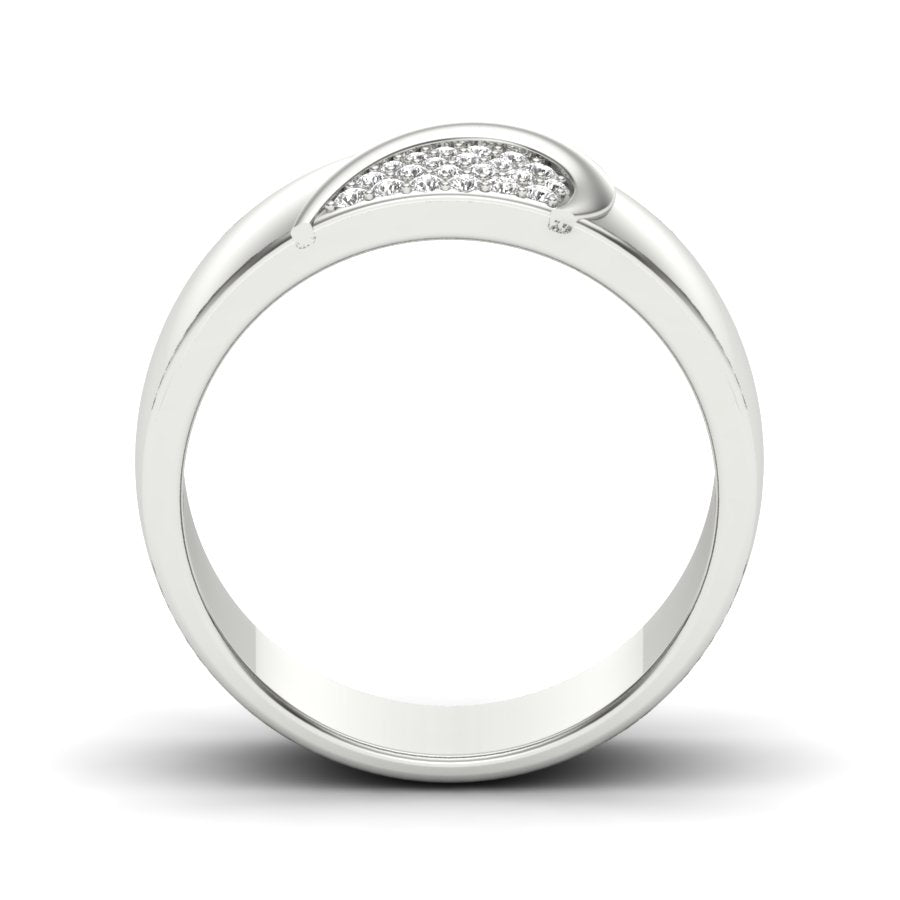 0.14 TW Couple Heart Band With Round Cut Lab Grown Diamond Engagement Band Wedding Band Men's Band PR525