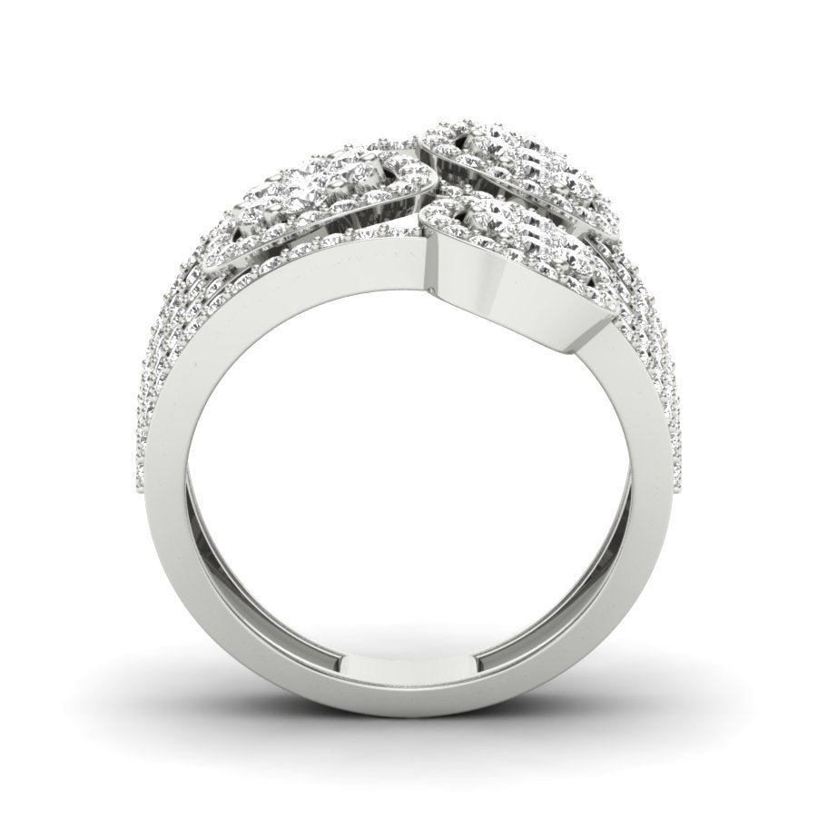 1.23 TW Round Cut Lab Grown Diamond Ring Presser Setting With Flower Design Engagement Ring Bridal Wedding Ring Solitaire Ring PR537