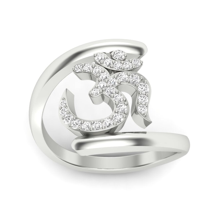 0.33 TW Om Unique Design Diamond Ring Round Cut Lab Grown Diamond Ring Bypass Ring pave/ Prong Setting Ring Woman's Engagement Ring Wedding Ring PR539