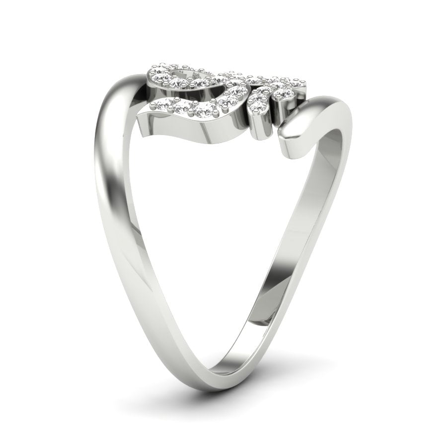 0.33 TW Om Unique Design Diamond Ring Round Cut Lab Grown Diamond Ring Bypass Ring pave/ Prong Setting Ring Woman's Engagement Ring Wedding Ring PR539