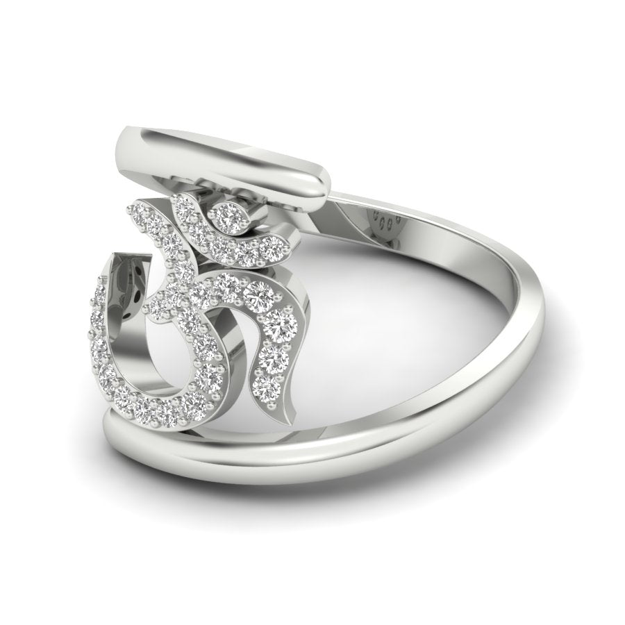 0.33 TW Om Unique Design Diamond Ring Round Cut Lab Grown Diamond Ring Bypass Ring pave/ Prong Setting Ring Woman's Engagement Ring Wedding Ring PR539