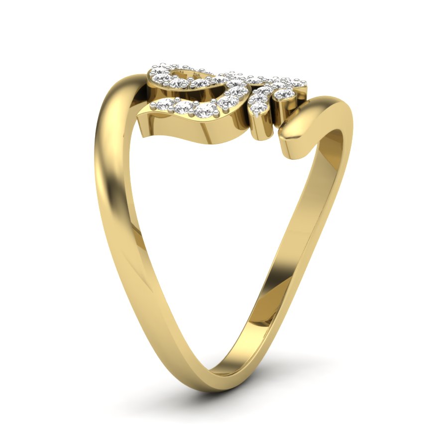 0.33 TW Om Unique Design Diamond Ring Round Cut Lab Grown Diamond Ring Bypass Ring pave/ Prong Setting Ring Woman's Engagement Ring Wedding Ring PR539