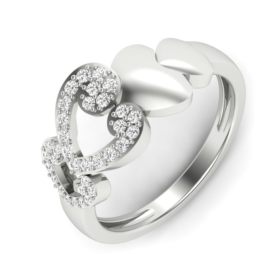 0.20 TW Cute Heart Shape Ring Prong Set Round Cut Lab Grown Diamond Engagement Ring valentine Ring Wedding Ring Bridal Ring PR544