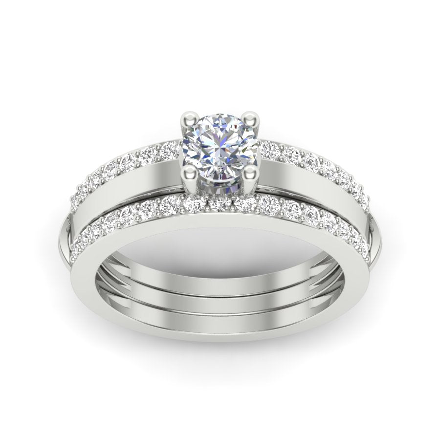 0.95 TW Unique Design Ring Prong Set Ring Round Cut Lab Grown Diamond Ring Wedding ring Bridal Ring Engagement ring PR549