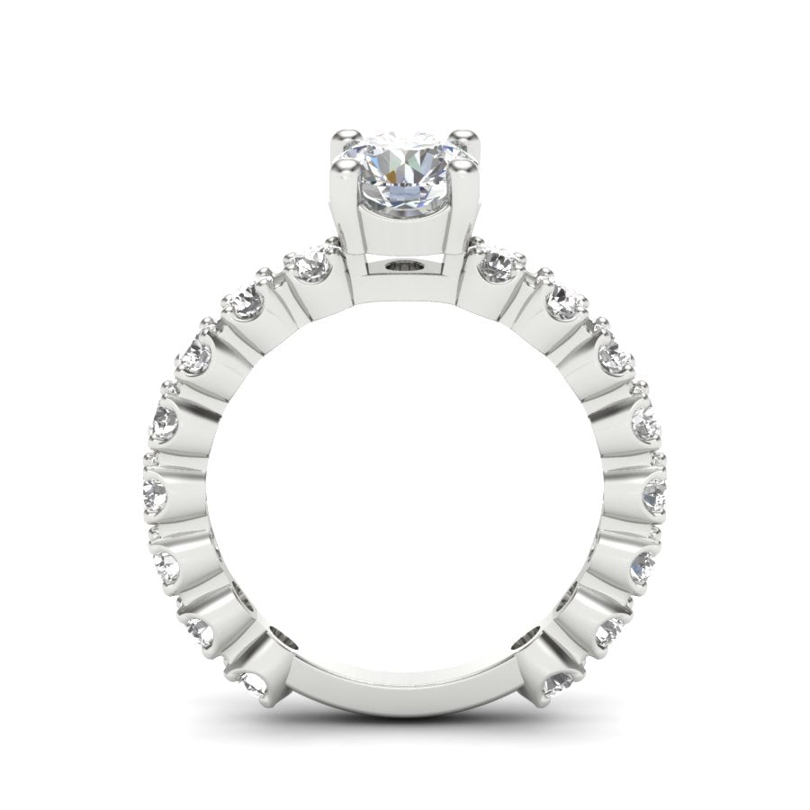 2.16 TW Round Cut Lab Grown Diamond Ring stylish design ring Women Engagement Ring Wedding Ring PR556