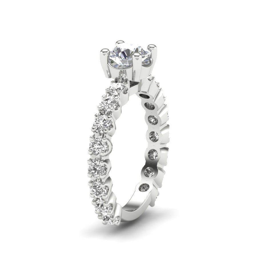 2.16 TW Round Cut Lab Grown Diamond Ring stylish design ring Women Engagement Ring Wedding Ring PR556