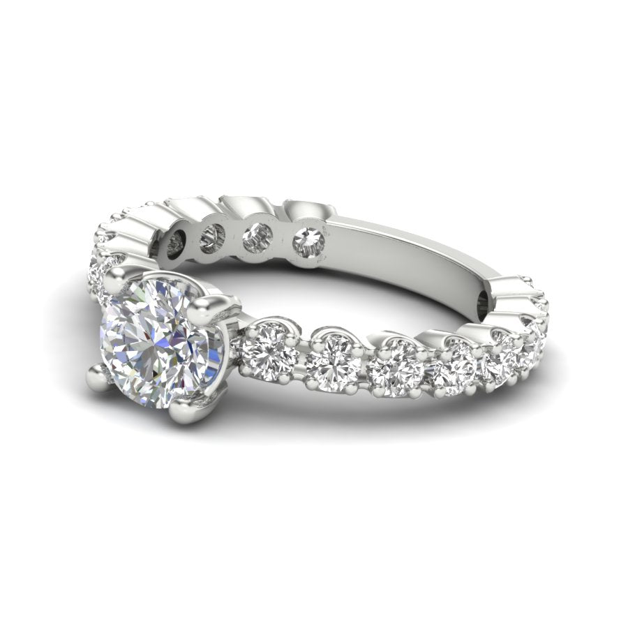 2.16 TW Round Cut Lab Grown Diamond Ring stylish design ring Women Engagement Ring Wedding Ring PR556