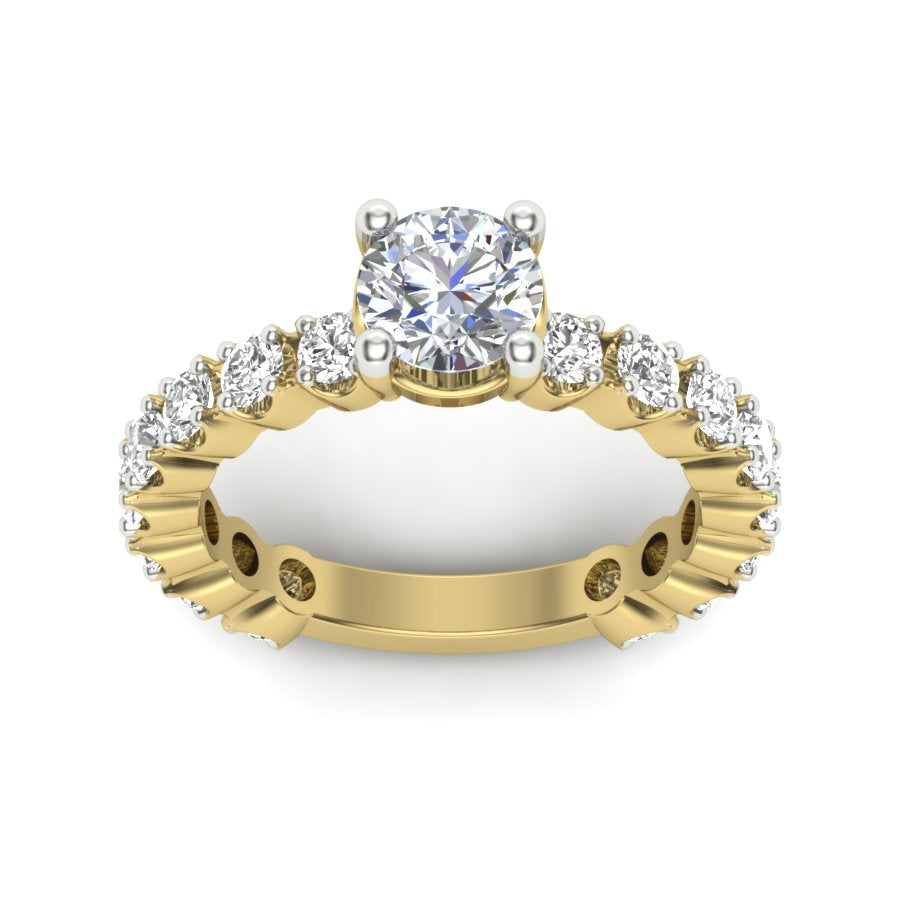 2.16 TW Round Cut Lab Grown Diamond Ring stylish design ring Women Engagement Ring Wedding Ring PR556