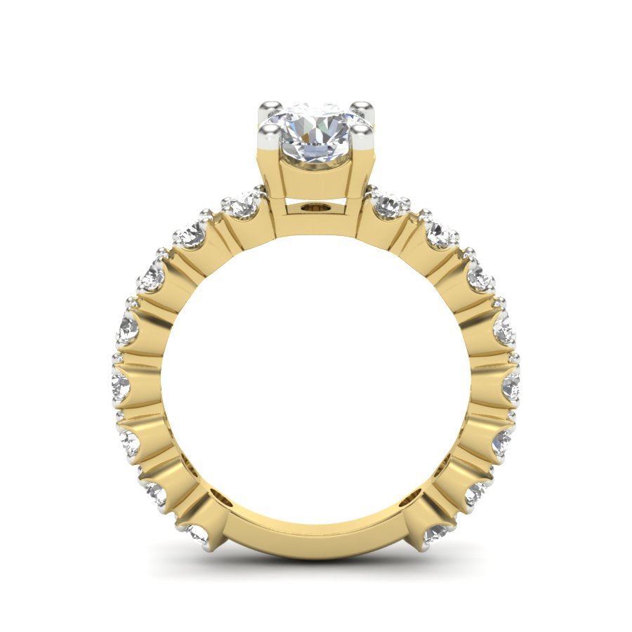 2.16 TW Round Cut Lab Grown Diamond Ring stylish design ring Women Engagement Ring Wedding Ring PR556