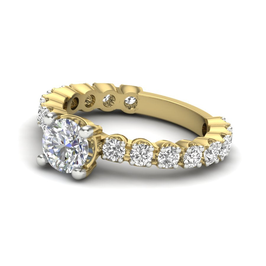 2.16 TW Round Cut Lab Grown Diamond Ring stylish design ring Women Engagement Ring Wedding Ring PR556