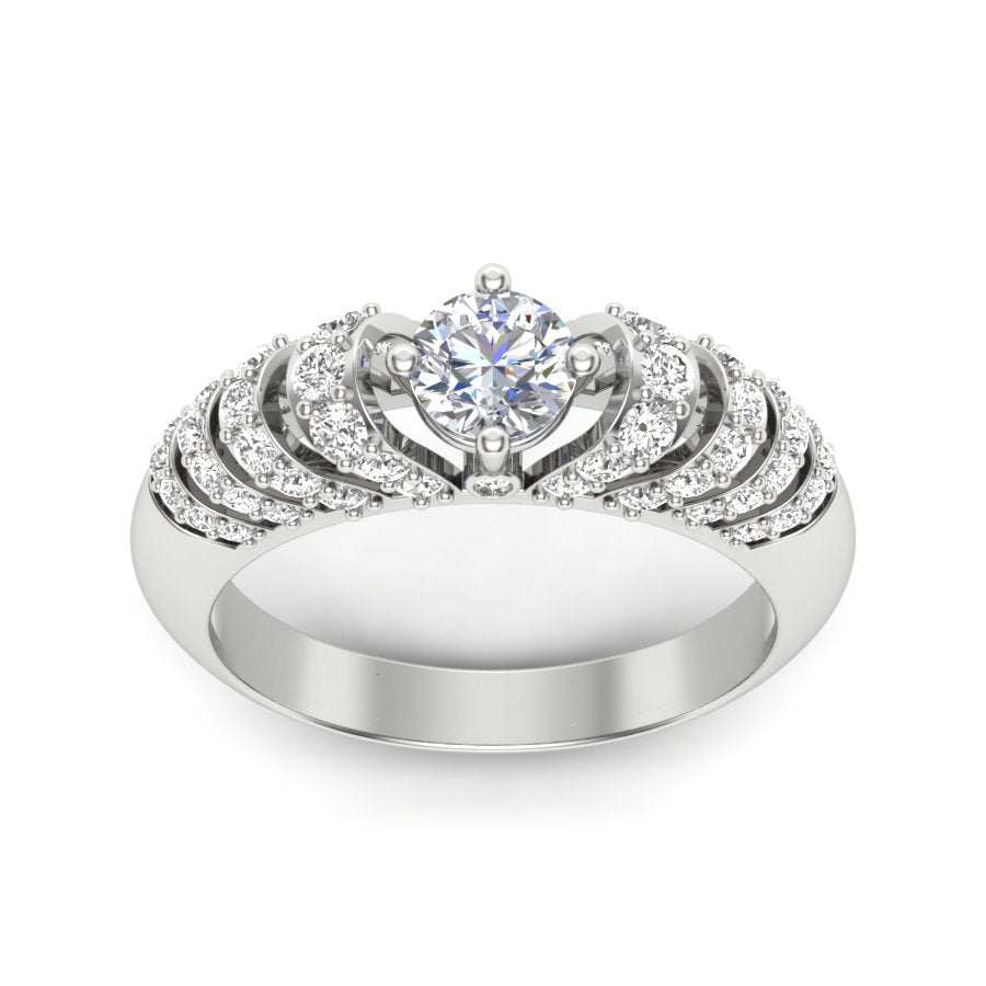 1.19 TW Prong Set Round Cut Lab Grown Diamond Ring Fancy Ladies Diamond Engagement Ring Bridal Wedding Ring PR562