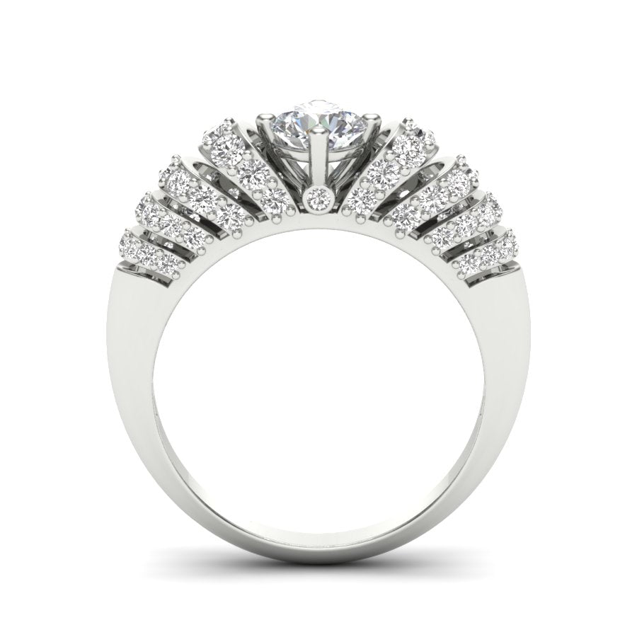 1.19 TW Prong Set Round Cut Lab Grown Diamond Ring Fancy Ladies Diamond Engagement Ring Bridal Wedding Ring PR562