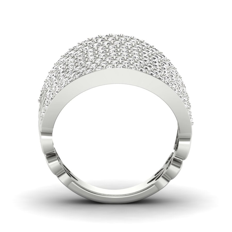 1.36 TW Cocktail Style Round Cut Lab Grown Diamond Ring Gold Engagement Ring Prong Set Ring Wedding Ring PR571