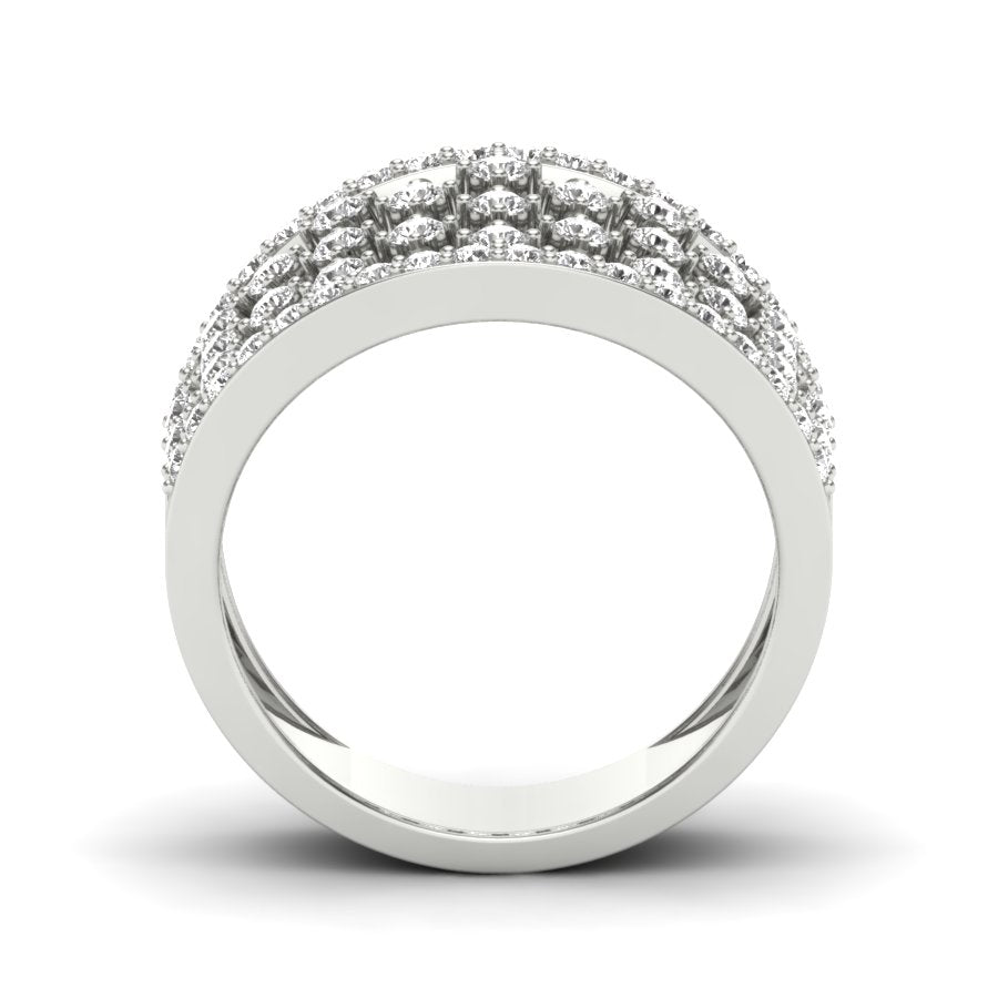 0.89 TW Unique Design Diamond Band Round Cut Lab Grown Diamond Band Engagement Band Prong Setting Wedding Band PR572