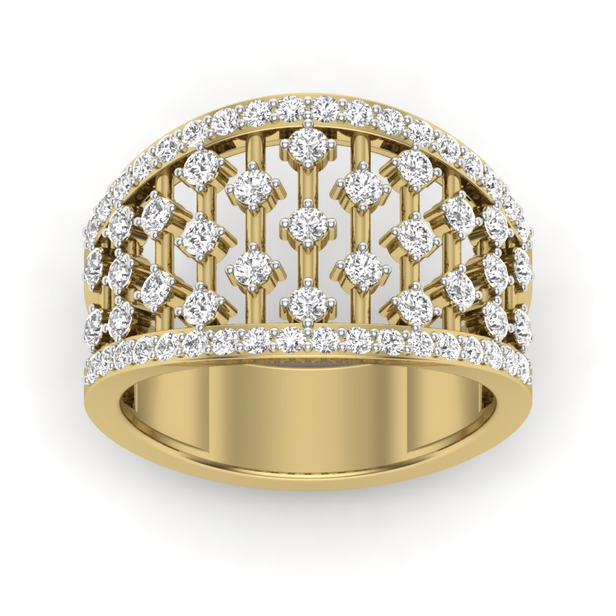 0.89 TW Unique Design Diamond Band Round Cut Lab Grown Diamond Band Engagement Band Prong Setting Wedding Band PR572