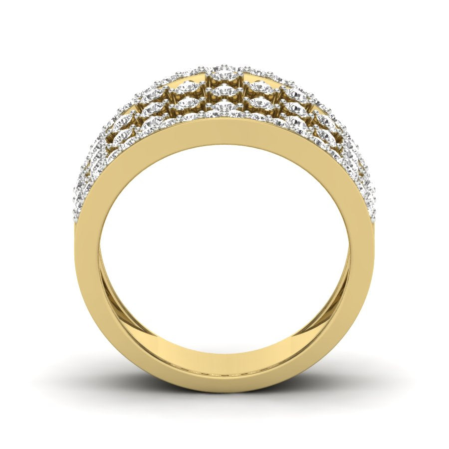 0.89 TW Unique Design Diamond Band Round Cut Lab Grown Diamond Band Engagement Band Prong Setting Wedding Band PR572