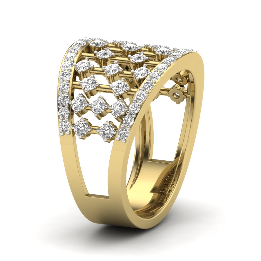 0.89 TW Unique Design Diamond Band Round Cut Lab Grown Diamond Band Engagement Band Prong Setting Wedding Band PR572