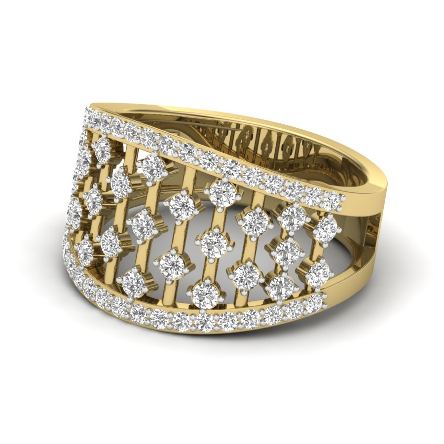 0.89 TW Unique Design Diamond Band Round Cut Lab Grown Diamond Band Engagement Band Prong Setting Wedding Band PR572