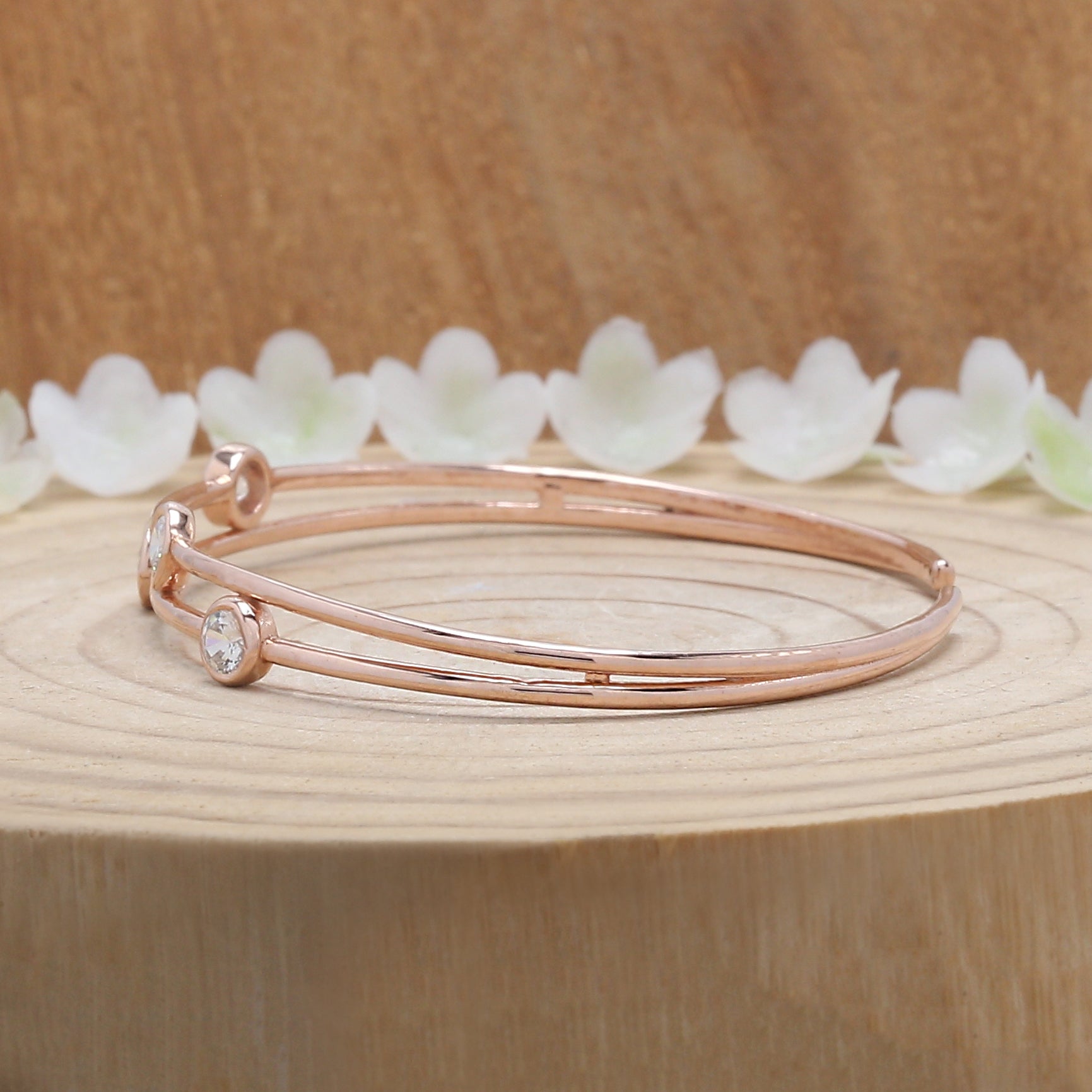 White Color Round Brilliant Cut Diamond Bracelet 14K Solid Rose White Yellow Gold Bracelet Engagement Wedding Gift Bracelet 0.68 CT KD948