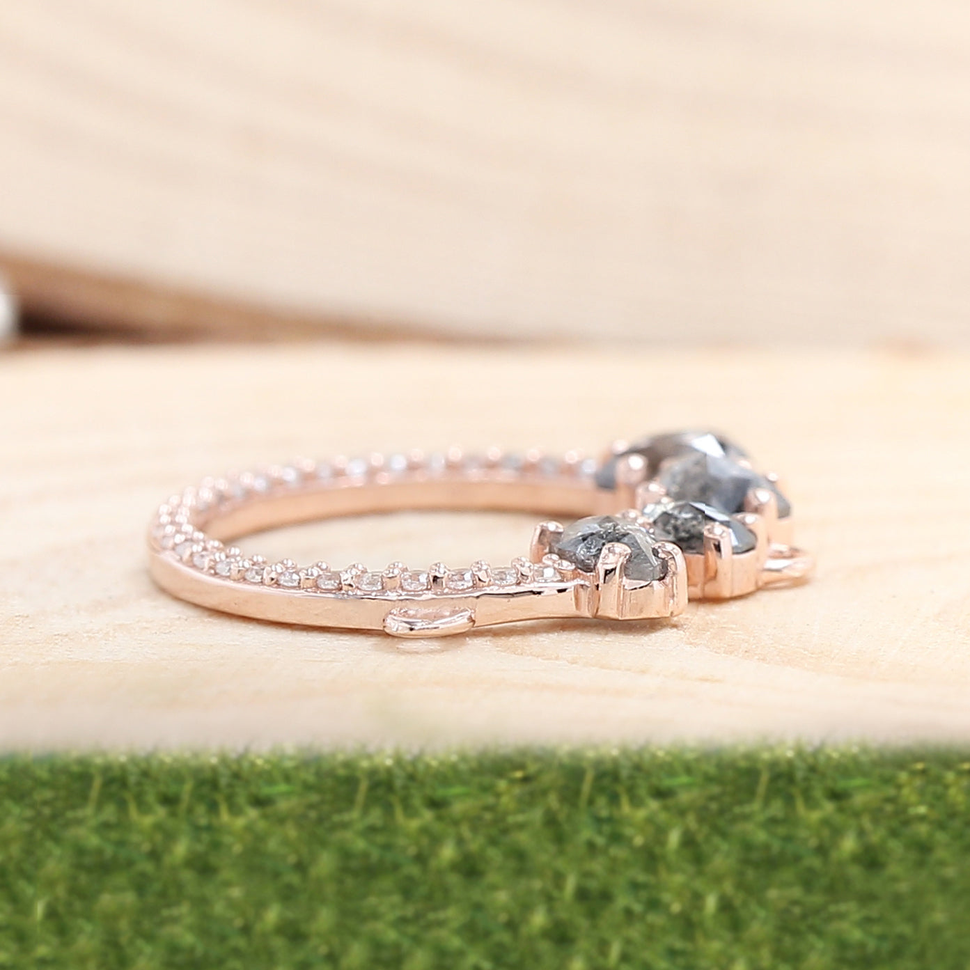 Mix Shape Salt And Pepper Diamond Pendant, Unique Diamond Pendant, Salt And Pepper Diamond Pendant, No Chain Including Only Pendant KDL1973