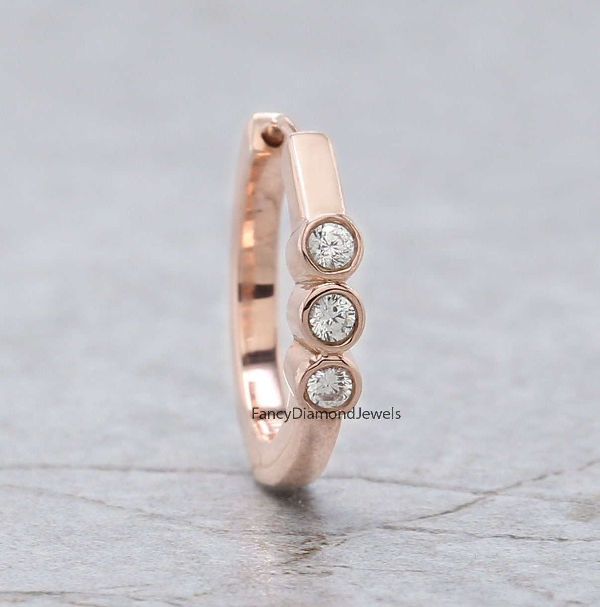 Natural White Round Diamond Nose Rings Engagement Wedding Gift Nose Ring 14K Solid Rose White Yellow Gold Nose Ring 0.05 CT KD974