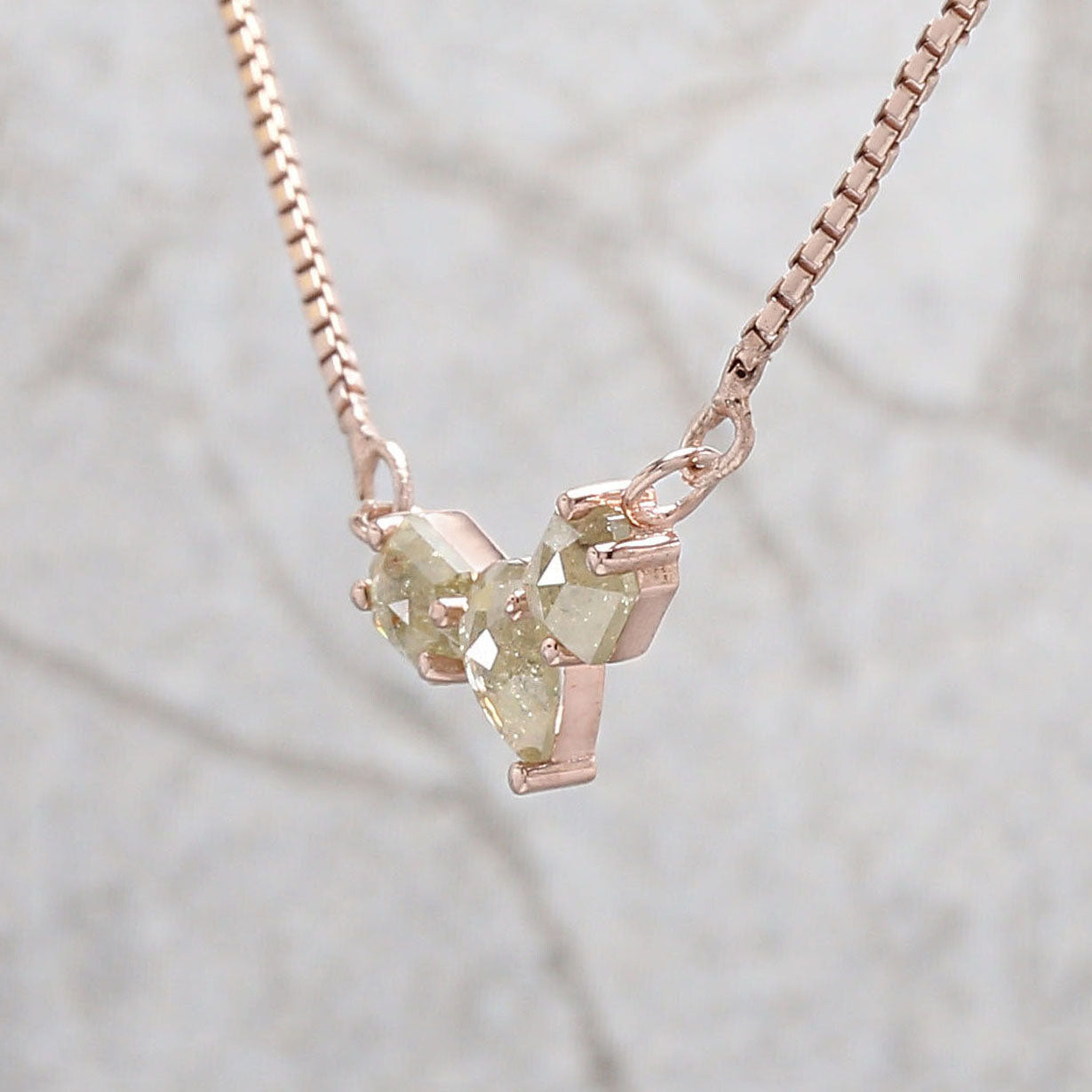 Mix Shape Grey Diamond Pendant Engagement Wedding Gift Pendant 14K Solid Rose White Yellow Gold Pendant 1.12 CT KDN1232