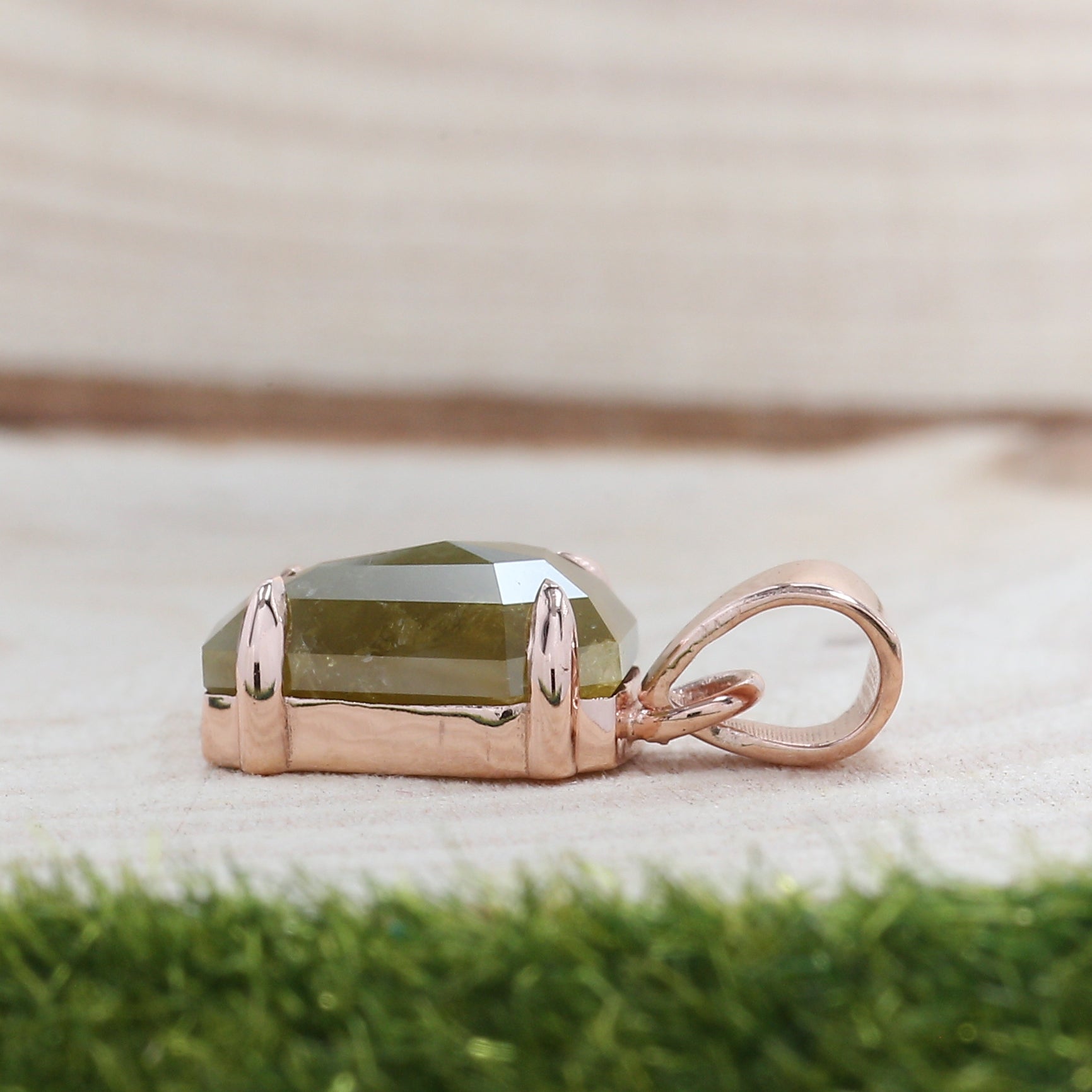 Coffin Yellow Diamond Pendant, Unique Diamond Pendant, Yellow Diamond Pendant, Coffin Pendant, No Chain Including Only Pendant KDL9586