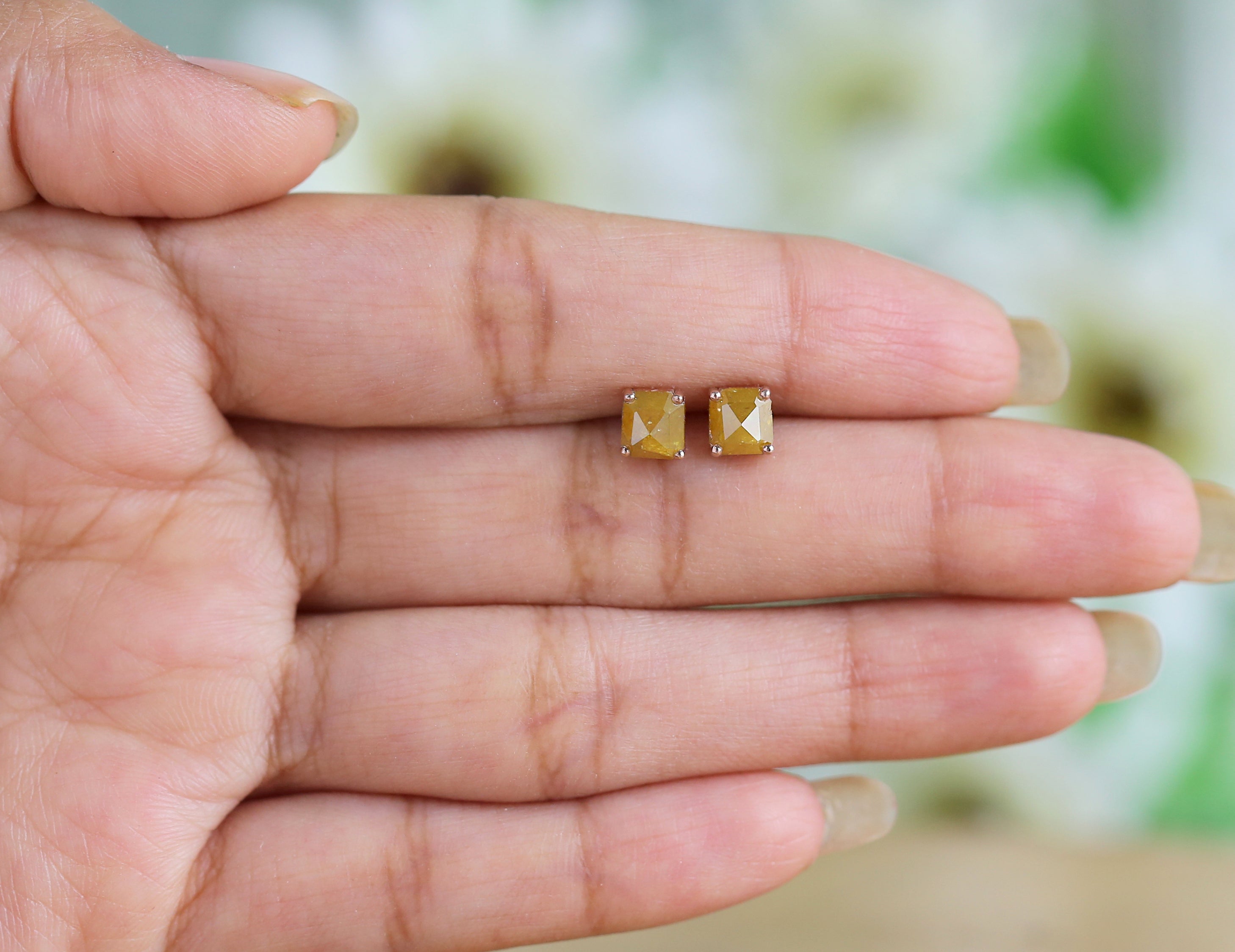 Radiant Yellow Color Diamond Earring Engagement Wedding Gift Earring 14K Solid Rose White Yellow Gold Earring 1.10 CT KDK1275