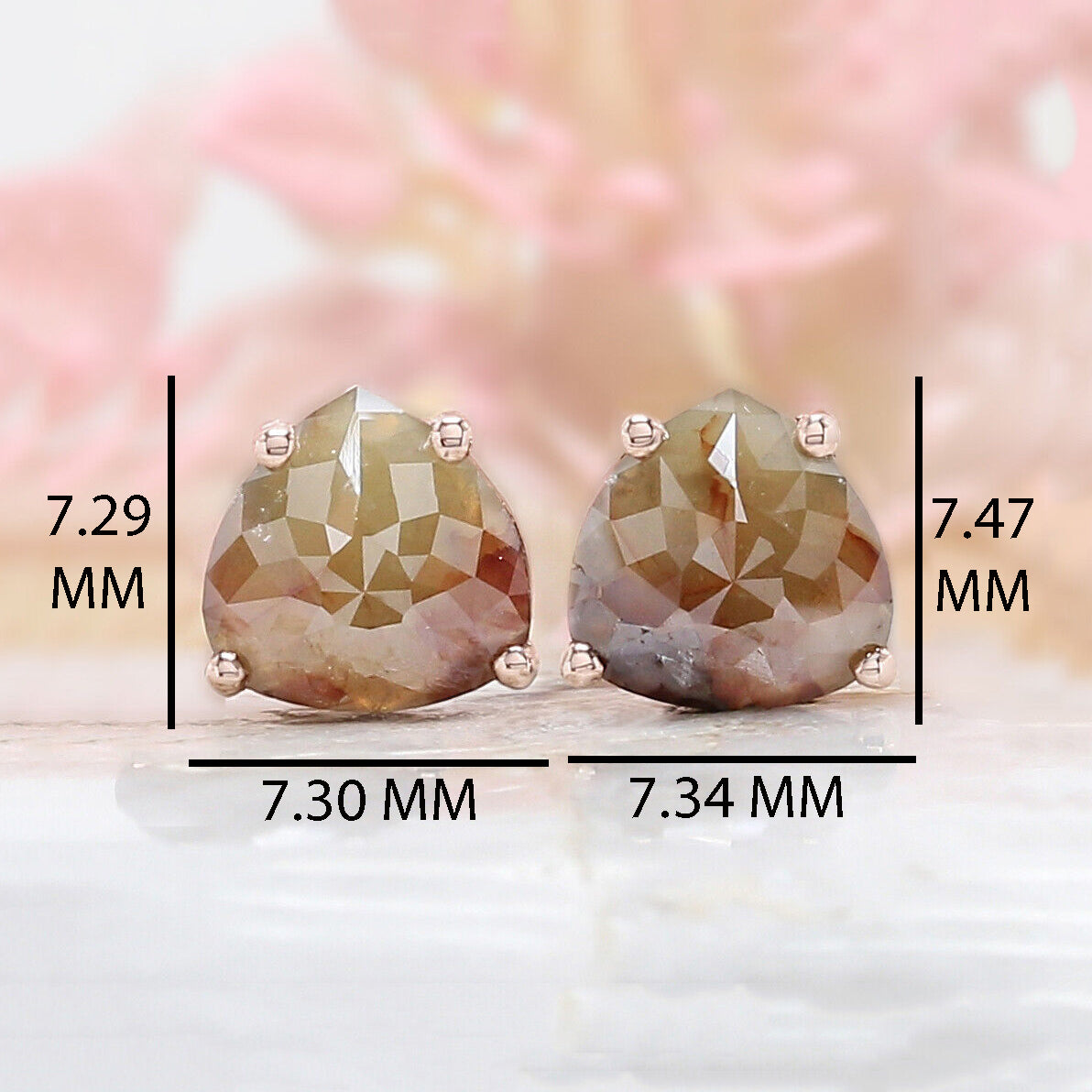 Pear Yellow Brown Color Diamond Earring Engagement Wedding Gift Earring 14K Solid Rose White Yellow Gold Earring 1.85 CT KDN6993