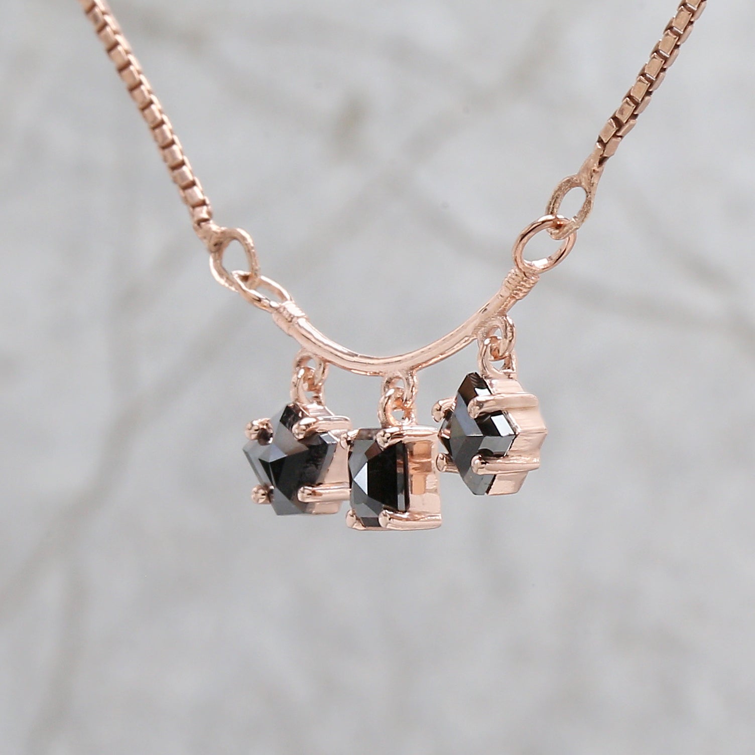 Mix Shape Black Color Diamond Pendant Engagement Wedding Gift Pendant 14K Solid Rose White Yellow Gold Pendant 1.01 CT KDN621