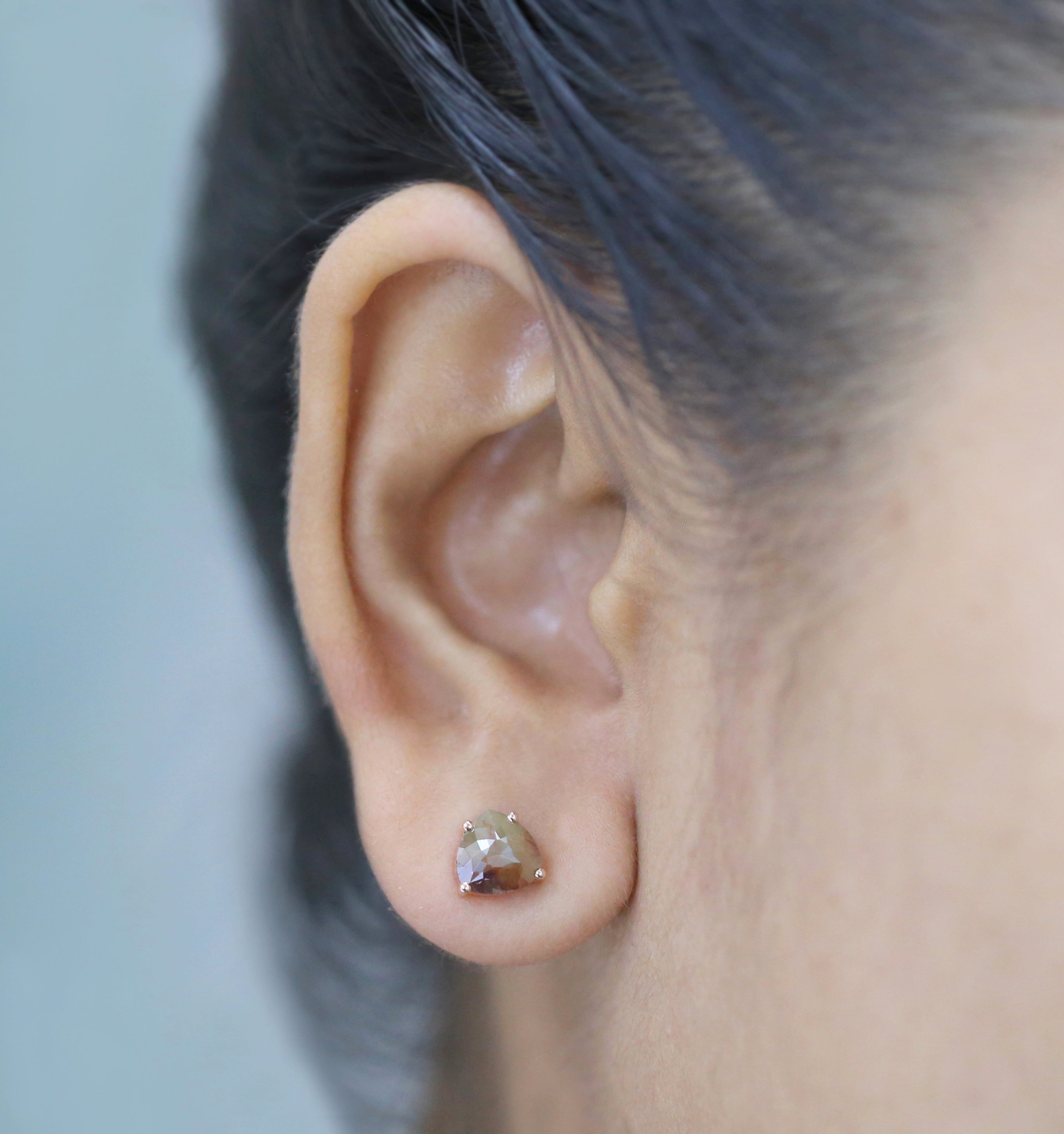 Pear Yellow Brown Color Diamond Earring Engagement Wedding Gift Earring 14K Solid Rose White Yellow Gold Earring 1.85 CT KDN6993