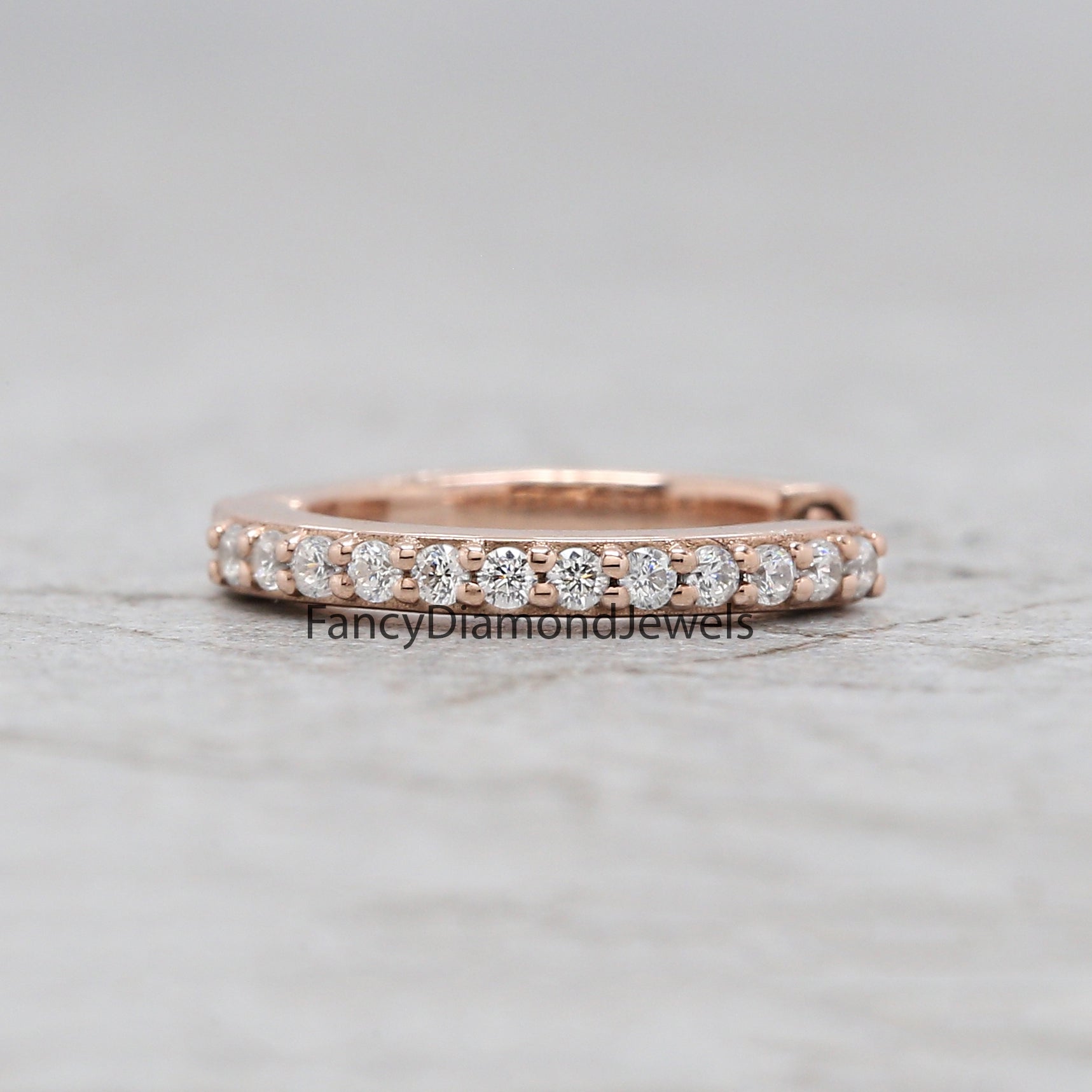 Natural White Round Diamond Nose Rings Engagement Wedding Gift Nose Ring 14K Solid Rose White Yellow Gold Nose Ring 0.08 CT KD956