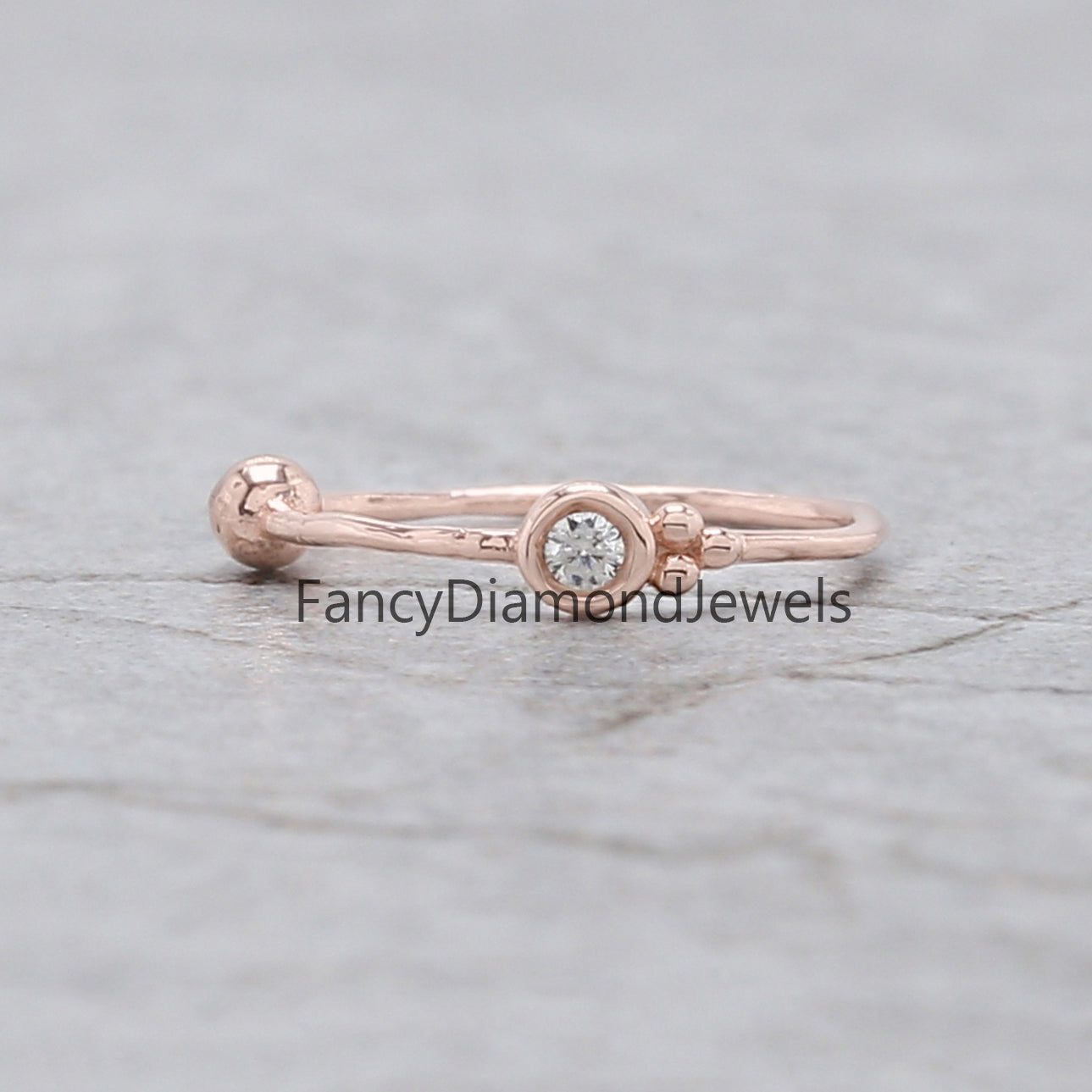 Natural Round White Diamond Nose Rings Engagement Wedding Gift Nose Ring 14K Solid Rose White Yellow Gold Nose Ring 0.01 CT KD979